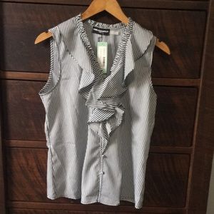 Striped lightweight sleeveless blouse